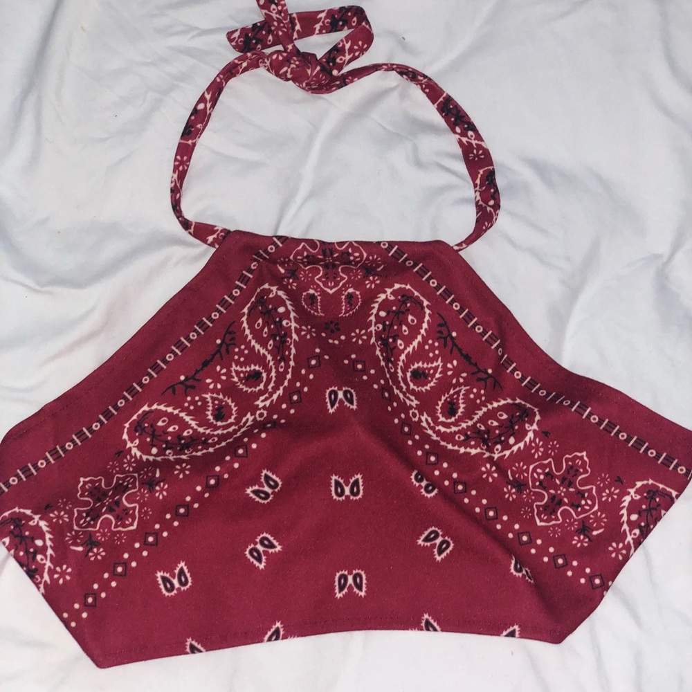 Red Bandeau Crop Top